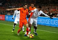 Varane (far right, no. 4) was France's best defender on a night to forget for the World Cup winners